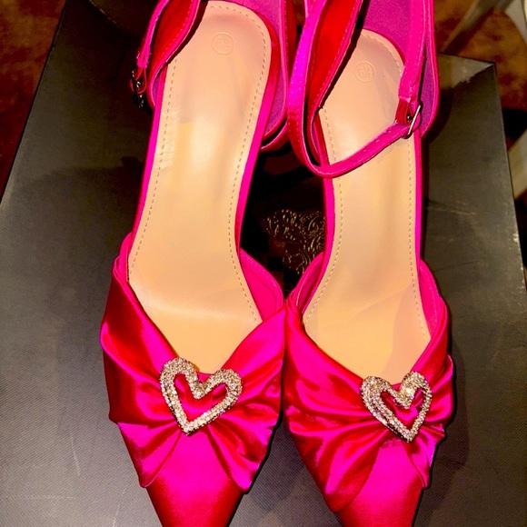 ZBY Women’s Shoes Heels Pink Size 6.5 - Picture 5 of 10